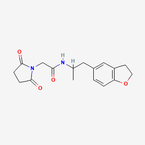 molecular formula C17H20N2O4 B2517431 N-(1-(2,3-dihydrobenzofuran-5-yl)propan-2-yl)-2-(2,5-dioxopyrrolidin-1-yl)acetamide CAS No. 2034483-47-9