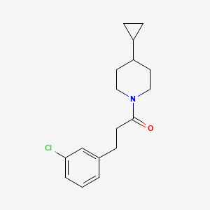 molecular formula C17H22ClNO B2517432 3-(3-Chlorophenyl)-1-(4-cyclopropylpiperidin-1-yl)propan-1-one CAS No. 2320420-38-8