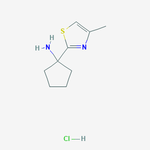 1-(4-Methyl-1,3-thiazol-2-yl)cyclopentan-1-amine hydrochloride