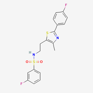 3-fluoro-N-(2-(2-(4-fluorophenyl)-4-methylthiazol-5-yl)ethyl)benzenesulfonamide