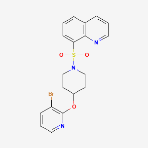 8-((4-((3-Bromopyridin-2-yl)oxy)piperidin-1-yl)sulfonyl)quinoline