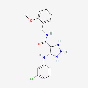 5-[(3-chlorophenyl)amino]-N-[(2-methoxyphenyl)methyl]-1H-1,2,3-triazole-4-carboxamide
