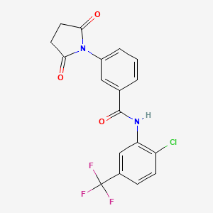 N-(2-chloro-5-(trifluoromethyl)phenyl)-3-(2,5-dioxopyrrolidin-1-yl)benzamide