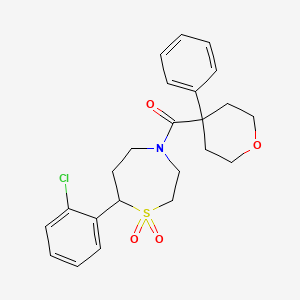 (7-(2-chlorophenyl)-1,1-dioxido-1,4-thiazepan-4-yl)(4-phenyltetrahydro-2H-pyran-4-yl)methanone