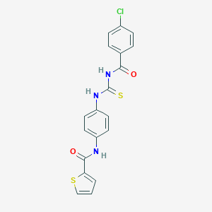 molecular formula C19H14ClN3O2S2 B251746 N-[4-({[(4-chlorobenzoyl)amino]carbothioyl}amino)phenyl]-2-thiophenecarboxamide 