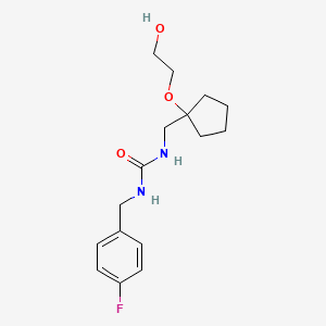 molecular formula C16H23FN2O3 B2517464 1-(4-氟苄基)-3-((1-(2-羟乙氧基)环戊基)甲基)脲 CAS No. 2309774-02-3