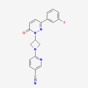 6-[3-[3-(3-Fluorophenyl)-6-oxopyridazin-1-yl]azetidin-1-yl]pyridine-3-carbonitrile