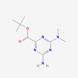molecular formula C10H17N5O2 B2517468 Tert-butyl 4-amino-6-(dimethylamino)-1,3,5-triazine-2-carboxylate CAS No. 2248350-99-2