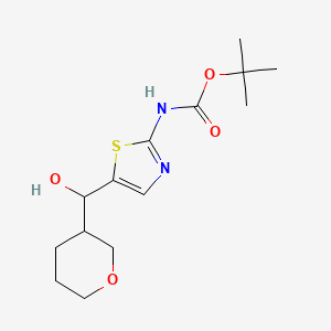 tert-Butyl (5-(hydroxy(tetrahydro-2H-pyran-3-yl)methyl)thiazol-2-yl)carbamate