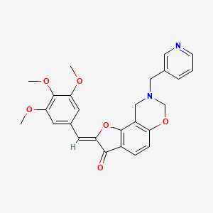 (Z)-8-(pyridin-3-ylmethyl)-2-(3,4,5-trimethoxybenzylidene)-8,9-dihydro-2H-benzofuro[7,6-e][1,3]oxazin-3(7H)-one