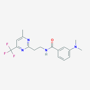 3-(dimethylamino)-N-(2-(4-methyl-6-(trifluoromethyl)pyrimidin-2-yl)ethyl)benzamide