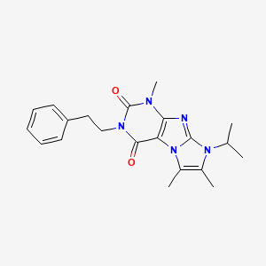 8-isopropyl-1,6,7-trimethyl-3-phenethyl-1H-imidazo[2,1-f]purine-2,4(3H,8H)-dione