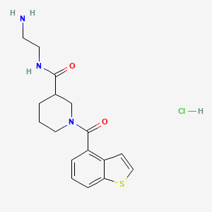 N-(2-Aminoethyl)-1-(1-benzothiophene-4-carbonyl)piperidine-3-carboxamide;hydrochloride