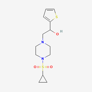 2-(4-(Cyclopropylsulfonyl)piperazin-1-yl)-1-(thiophen-2-yl)ethanol