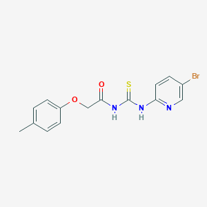 molecular formula C15H14BrN3O2S B251749 N-[(5-bromopyridin-2-yl)carbamothioyl]-2-(4-methylphenoxy)acetamide 