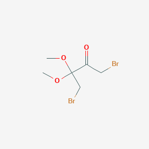 molecular formula C6H10Br2O3 B2517490 1,4-Dibromo-3,3-dimethoxybutan-2-one CAS No. 1256374-18-1