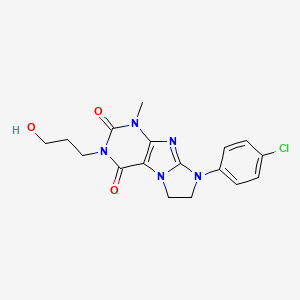 6-(4-Chlorophenyl)-2-(3-hydroxypropyl)-4-methyl-7,8-dihydropurino[7,8-a]imidazole-1,3-dione