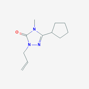 molecular formula C11H17N3O B2517498 3-cyclopentyl-4-methyl-1-(prop-2-en-1-yl)-4,5-dihydro-1H-1,2,4-triazol-5-one CAS No. 2199682-64-7