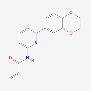 N-[6-(2,3-Dihydro-1,4-benzodioxin-6-yl)pyridin-2-yl]prop-2-enamide