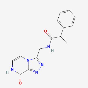 N-((8-hydroxy-[1,2,4]triazolo[4,3-a]pyrazin-3-yl)methyl)-2-phenylpropanamide