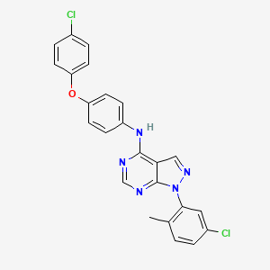 molecular formula C24H17Cl2N5O B2517520 1-(5-chloro-2-methylphenyl)-N-(4-(4-chlorophenoxy)phenyl)-1H-pyrazolo[3,4-d]pyrimidin-4-amine CAS No. 890937-86-7