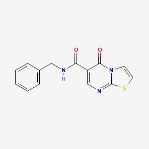 molecular formula C14H11N3O2S B2517525 N-苄基-5-氧代-5H-噻唑并[3,2-a]嘧啶-6-甲酰胺 CAS No. 851943-50-5