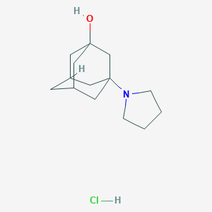 molecular formula C14H24ClNO B2517530 3-pyrrolidin-1-yladamantan-1-ol Hydrochloride CAS No. 1052406-65-1