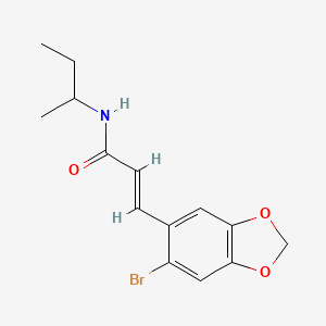 molecular formula C14H16BrNO3 B2517536 (E)-3-(6-溴-1,3-苯并二氧杂环-5-基)-N-(仲丁基)-2-丙烯酰胺 CAS No. 478064-51-6