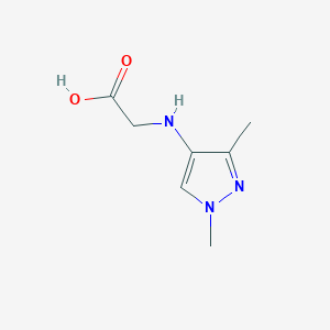 molecular formula C7H11N3O2 B2517538 2-[(1,3-Dimethylpyrazol-4-yl)amino]acetic acid CAS No. 1602419-51-1