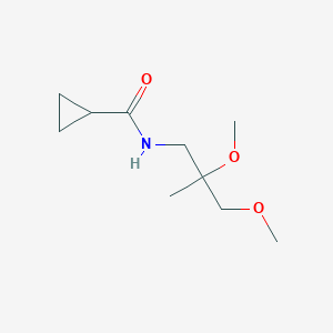 molecular formula C10H19NO3 B2517542 N-(2,3-dimetoxi-2-metilpropil)ciclopropanocarboxamida CAS No. 2034484-82-5