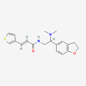 molecular formula C19H22N2O2S B2517550 (E)-N-(2-(2,3-二氢苯并呋喃-5-基)-2-(二甲基氨基)乙基)-3-(噻吩-3-基)丙烯酰胺 CAS No. 1428382-29-9