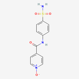 molecular formula C12H11N3O4S B2517562 4-((4-磺酰胺苯基)氨基甲酰基)吡啶 1-氧化物 CAS No. 923138-66-3