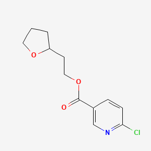 molecular formula C12H14ClNO3 B2517564 2-(Oxolan-2-yl)ethyl 6-chloropyridine-3-carboxylate CAS No. 1808669-19-3
