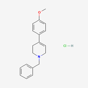 molecular formula C19H22ClNO B2517570 1-Benzyl-4-(4-methoxyphenyl)-3,6-dihydro-2H-pyridine;hydrochloride CAS No. 6652-19-3