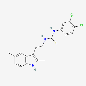 molecular formula C19H19Cl2N3S B2517573 1-(3,4-dichlorophenyl)-3-[2-(2,5-dimethyl-1H-indol-3-yl)ethyl]thiourea CAS No. 847389-82-6