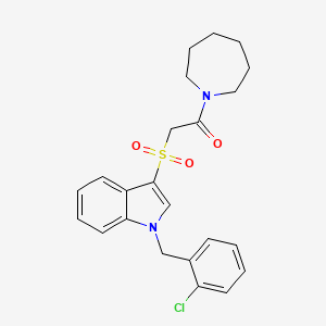1-(azepan-1-yl)-2-((1-(2-chlorobenzyl)-1H-indol-3-yl)sulfonyl)ethanone