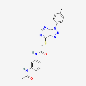 N-(3-acetamidophenyl)-2-((3-(p-tolyl)-3H-[1,2,3]triazolo[4,5-d]pyrimidin-7-yl)thio)acetamide