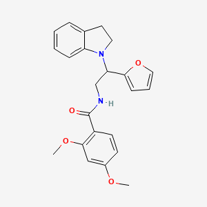 N-(2-(furan-2-yl)-2-(indolin-1-yl)ethyl)-2,4-dimethoxybenzamide