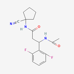 3-Acetamido-N-(1-cyanocyclopentyl)-3-(2,6-difluorophenyl)propanamide
