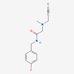 molecular formula C13H15FN2O B2517585 N-[(4-Fluorophenyl)methyl]-2-[methyl(prop-2-ynyl)amino]acetamide CAS No. 1825629-51-3