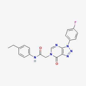 molecular formula C20H17FN6O2 B2517586 N-(4-乙基苯基)-2-(3-(4-氟苯基)-7-氧代-3H-[1,2,3]三唑并[4,5-d]嘧啶-6(7H)-基)乙酰胺 CAS No. 847384-20-7