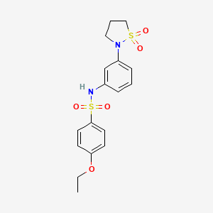 molecular formula C17H20N2O5S2 B2517593 N-(3-(1,1-二氧化异噻唑烷-2-基)苯基)-4-乙氧基苯磺酰胺 CAS No. 950474-42-7