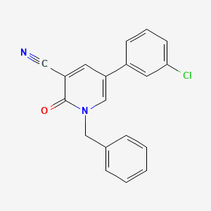 1-Benzyl-5-(3-chlorophenyl)-2-oxo-1,2-dihydro-3-pyridinecarbonitrile