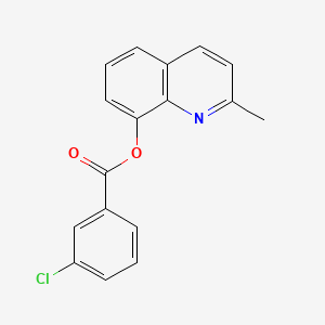 molecular formula C17H12ClNO2 B2517598 2-Methylquinolin-8-yl 3-chlorobenzoate CAS No. 352540-47-7