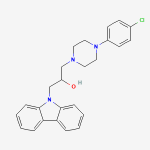 molecular formula C25H26ClN3O B2517602 1-(9H-carbazol-9-yl)-3-[4-(4-chlorophenyl)piperazin-1-yl]propan-2-ol CAS No. 324773-76-4
