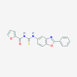 molecular formula C19H13N3O3S B251761 N-[(2-phenyl-1,3-benzoxazol-5-yl)carbamothioyl]furan-2-carboxamide 