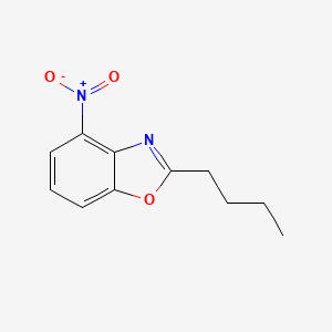 molecular formula C11H12N2O3 B2517613 2-丁基-4-硝基-1,3-苯并噁唑 CAS No. 923224-88-8