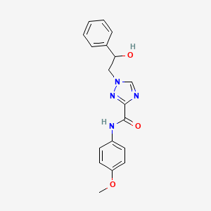molecular formula C18H18N4O3 B2517615 1-(2-hydroxy-2-phenylethyl)-N-(4-methoxyphenyl)-1H-1,2,4-triazole-3-carboxamide CAS No. 2108816-96-0
