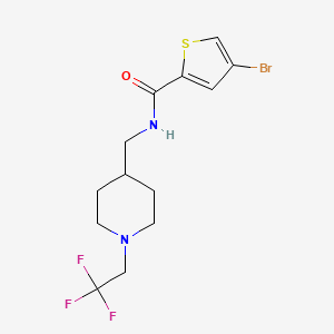 4-Bromo-N-[[1-(2,2,2-trifluoroethyl)piperidin-4-yl]methyl]thiophene-2-carboxamide