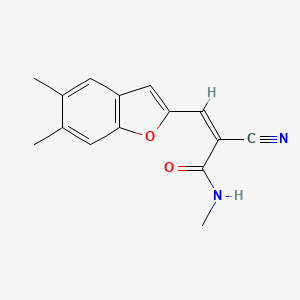 (Z)-2-Cyano-3-(5,6-dimethyl-1-benzofuran-2-yl)-N-methylprop-2-enamide